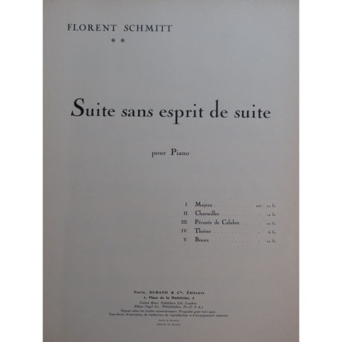 Schmitt Florent Charmilles Piano 1939
