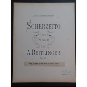REITLINGER Arnold Scherzetto Piano