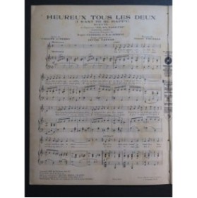 YOUMANS Vincent Heureux tous les deux Chant Piano 1926