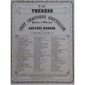 NADAUD Gustave Thérèse Chant Piano ca1845