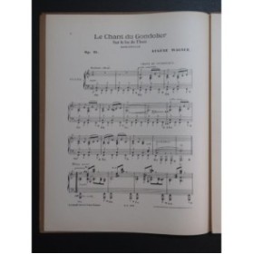 WAGNER Eugène Le Chant du Gondolier Piano
