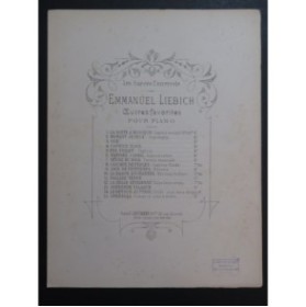 LIEBICH Emmanuel Matinée d'Avril Piano ca1877