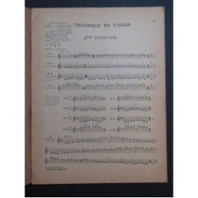 NAVAIL G. Technique du Violon 2e Cahier Violon 1923