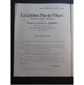 BERLIN Irving SALABERT Francis Le Célèbre Pas de l'Ours Danse Piano 1912