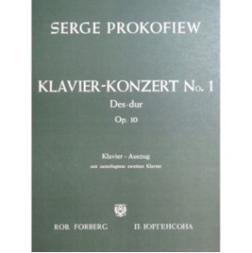 PROKOFIEV Serge Klavier Konzert No 1 Concerto Piano