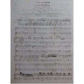 BALOCHI Louis L'Amandier Romance Chant Piano ou Harpe ca1830