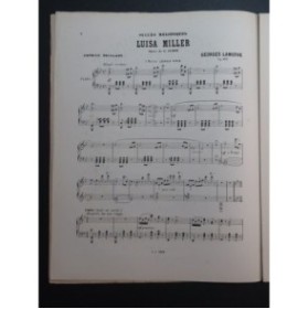 LAMOTHE Georges Luisa Miller Caprice Fantaisie Piano ca1880