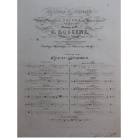 ROSSINI G. Le Siège de Corinthe No 3 Chant Piano ca1850