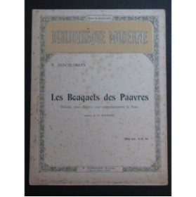 AESCHLIMANN Robert Les Bouquets des Pauvres Lettre Chant Piano ca1920