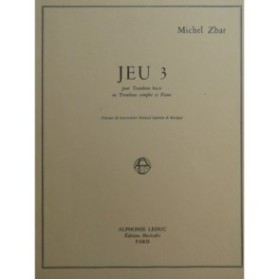 ZBAR Michel Jeu 3 Trombone Piano 1976