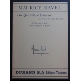 RAVEL Maurice Don Quichotte à Dulcinée No 3 Chant Piano