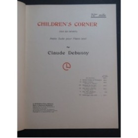 DEBUSSY Claude Children's Corner 6 Pièces Piano