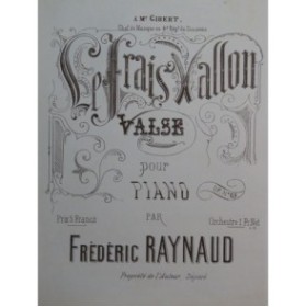 RAYNAUD Frédéric Le Frais Vallon Piano