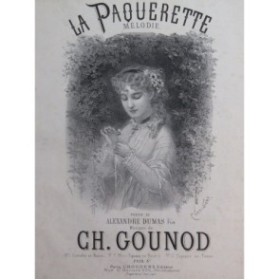 GOUNOD Charles La Paquerette Chant Piano ca1875