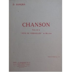 SANGRA D. Chanson Chant Piano 1914