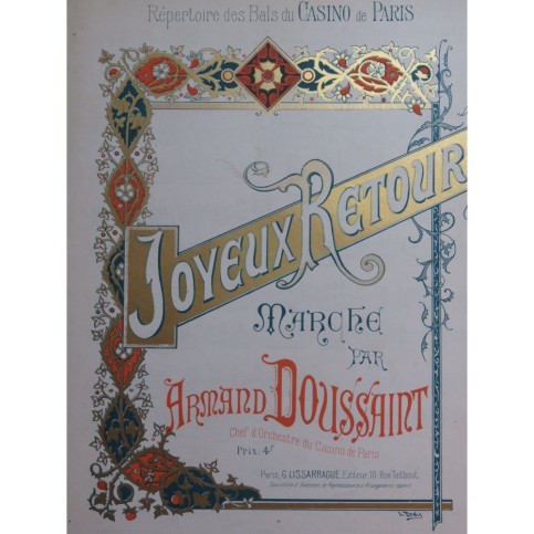 DOUSSAINT Armand Joyeux Retour Piano ca1890