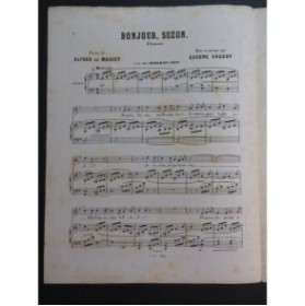 SAUZAY Eugène Bonjour Suzon Chant Piano ca1880