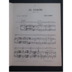 GANNE Louis La Czarine Mazurka Russe Violon Piano ca1890