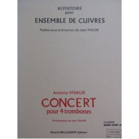 VIVALDI Antonio Concert pour 4 Trombones 1971