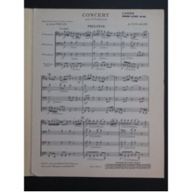 VIVALDI Antonio Concert pour 4 Trombones 1971