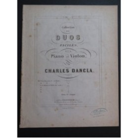 DANCLA Charles Le Muletier de Tolède Piano Violon ca1855