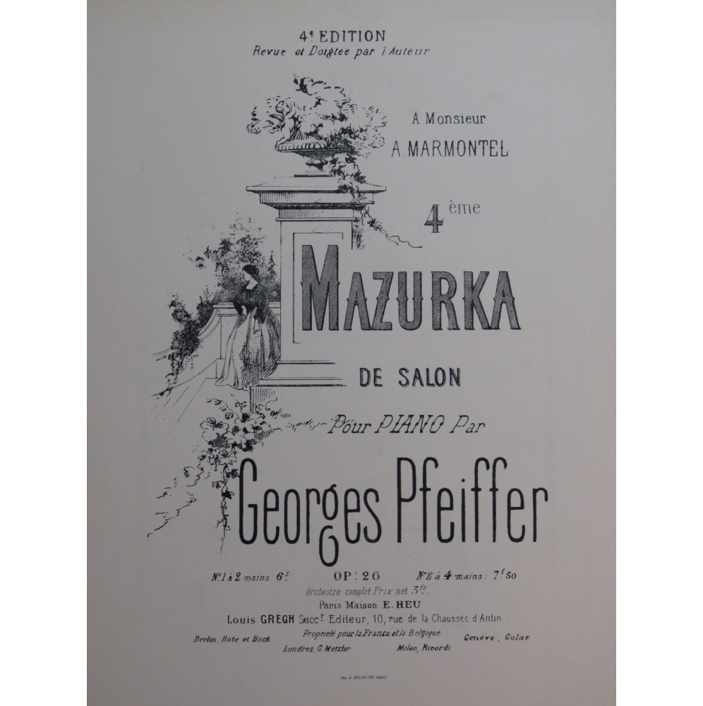 PFEIFFER Georges Mazurka No 4 op 26 Piano