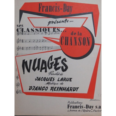 Nuages Django Reinhardt Chant Piano 1942