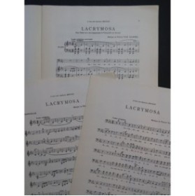 VAN-DAMME Pierre Lacrymosa Chant Piano Violoncelle