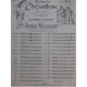 MESSAGER André Madame Chrysanthème No 6 Chant Piano 1893