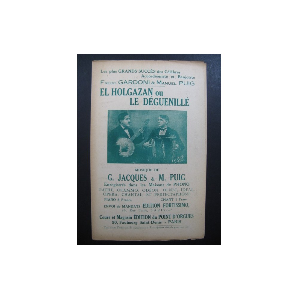 El Holgazan ou Le Déguenillé Fredo Gardoni et  Manuel Puig  Accordéoniste