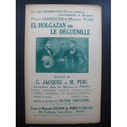 El Holgazan ou Le Déguenillé Fredo Gardoni et  Manuel Puig  Accordéoniste
