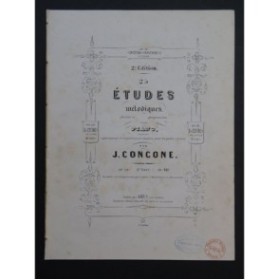 CONCONE Joseph 25 Études Mélodiques op 24 Livre 1 Piano ca1850