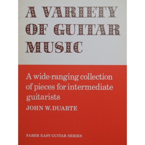 DUARTE John A Variety of Guitar Music Pièces Guitare 1973
