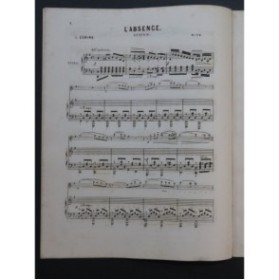 CONINX L. L'Absence op 62 Flûte Piano ou Harpe XIXe