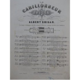 GRISAR Albert Le Carillonneur de Bruges No 1 Chant Piano 1852