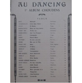 Au Dancing 1er Album de Danses Modernes 25 Pièces Piano 1927