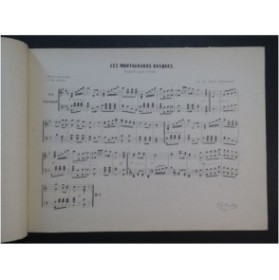 ENGELBRECHT Ed. Les Montagnards Basques Quadrille Piano ca1850