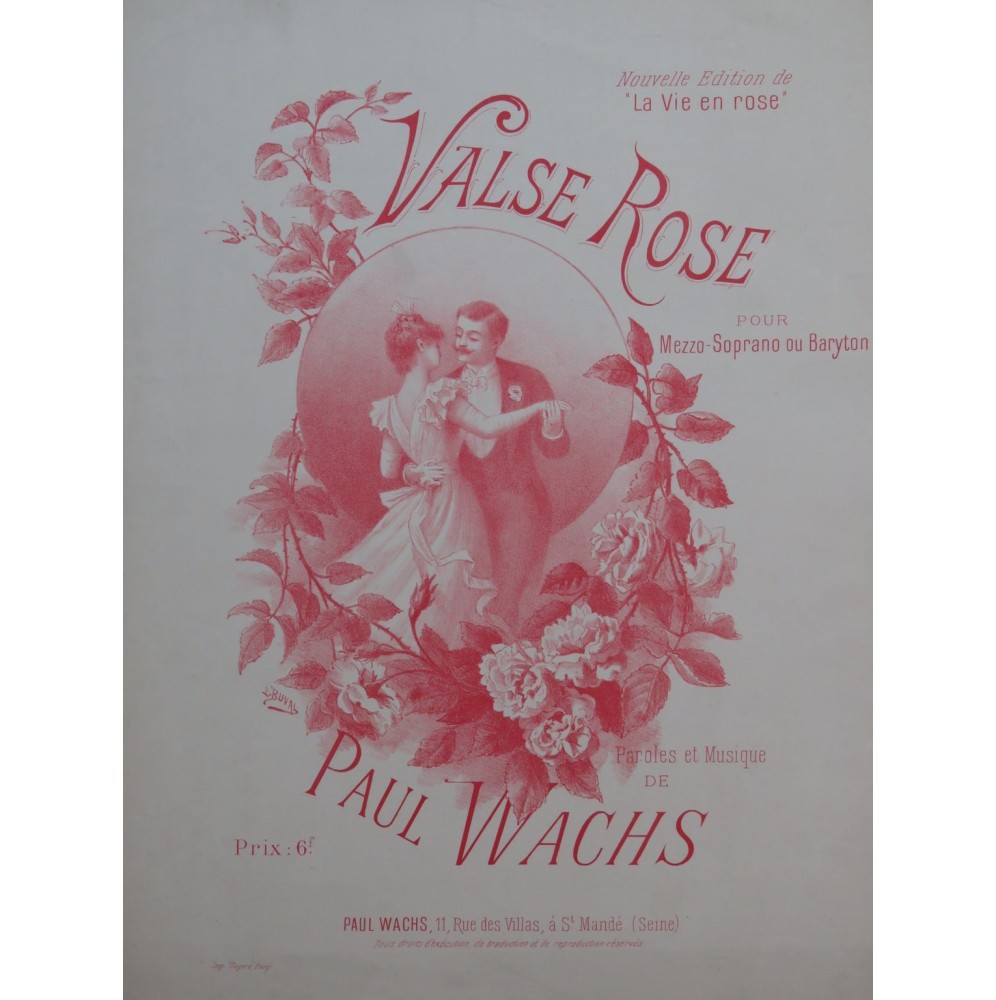 WACHS Paul Valse Rose Chant Piano
