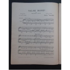 WACHS Paul Valse Rose Chant Piano