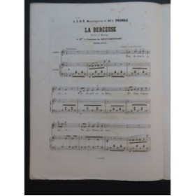 DE KETSCHENDORF La Berceuse Chant Piano XIXe siècle