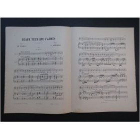 MASSENET Jules Beaux Yeux que j'aime ! Chant Piano 1891