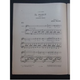 BRUNEAU Alfred Il Pleut Chant Piano 1913