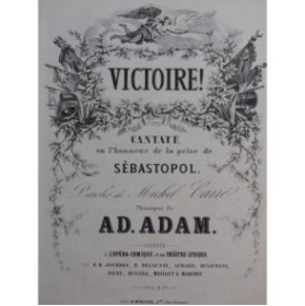 ADAM Adolphe Victoire Chant Piano 1855