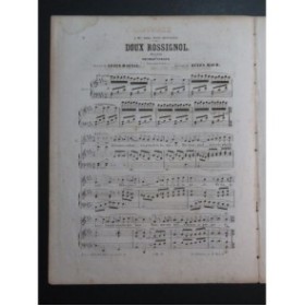 BAUR Jules Doux Rossignol Chant Piano ca1865