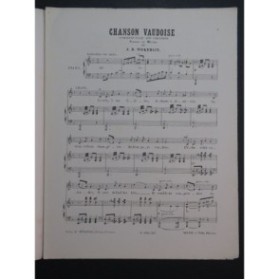 WEKERLIN B. Chandon Vaudoise Chant Piano ca1870