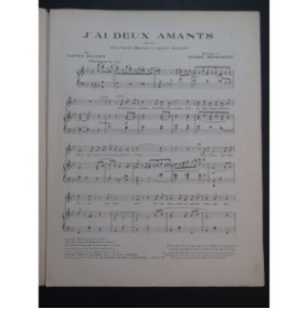 MESSAGER André J'ai deux Amants Chant Piano 1923