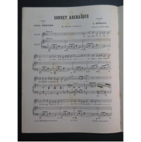 DUPRATO Jules Sonnet archaïque Chant Piano ca1880