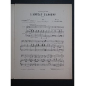 CHAMINADE Cécile L'Anneau d'Argent Chant Piano 1892