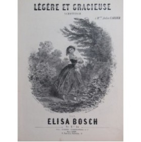 BOSCH Élisa Légère et Gracieuse Chant Piano ca1880