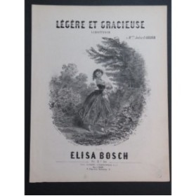 BOSCH Élisa Légère et Gracieuse Chant Piano ca1880